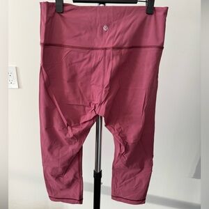 Mauve Lululemon Wunder Under Train High Rise, Size 12, 23”, Luxstreme